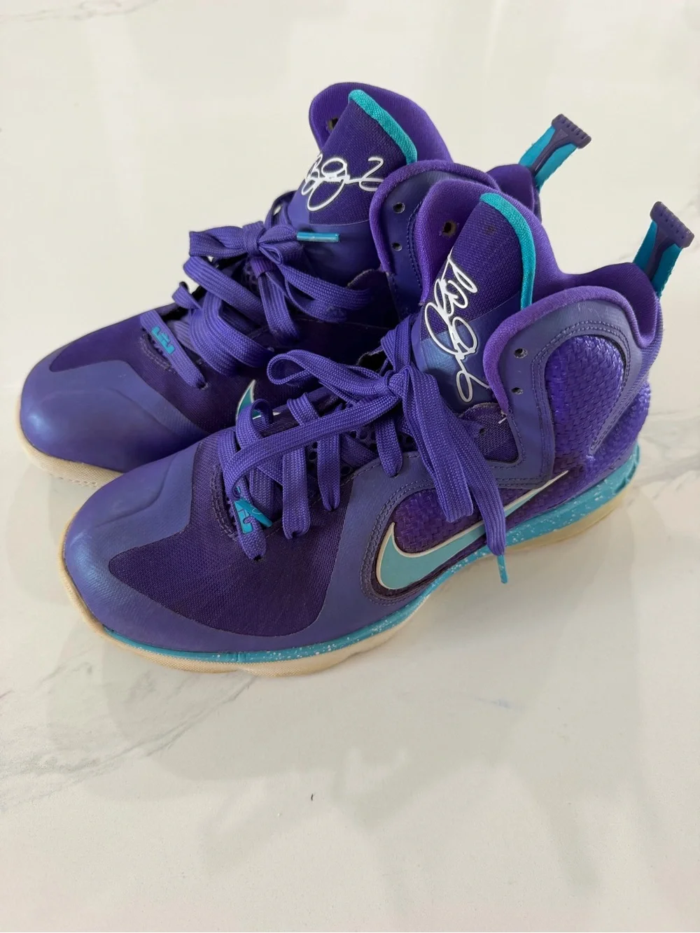 Nike LeBron *RARE* 9 Summit Lake Hornets 7Y W 8.5 2012 Retro Basketball Sneaker